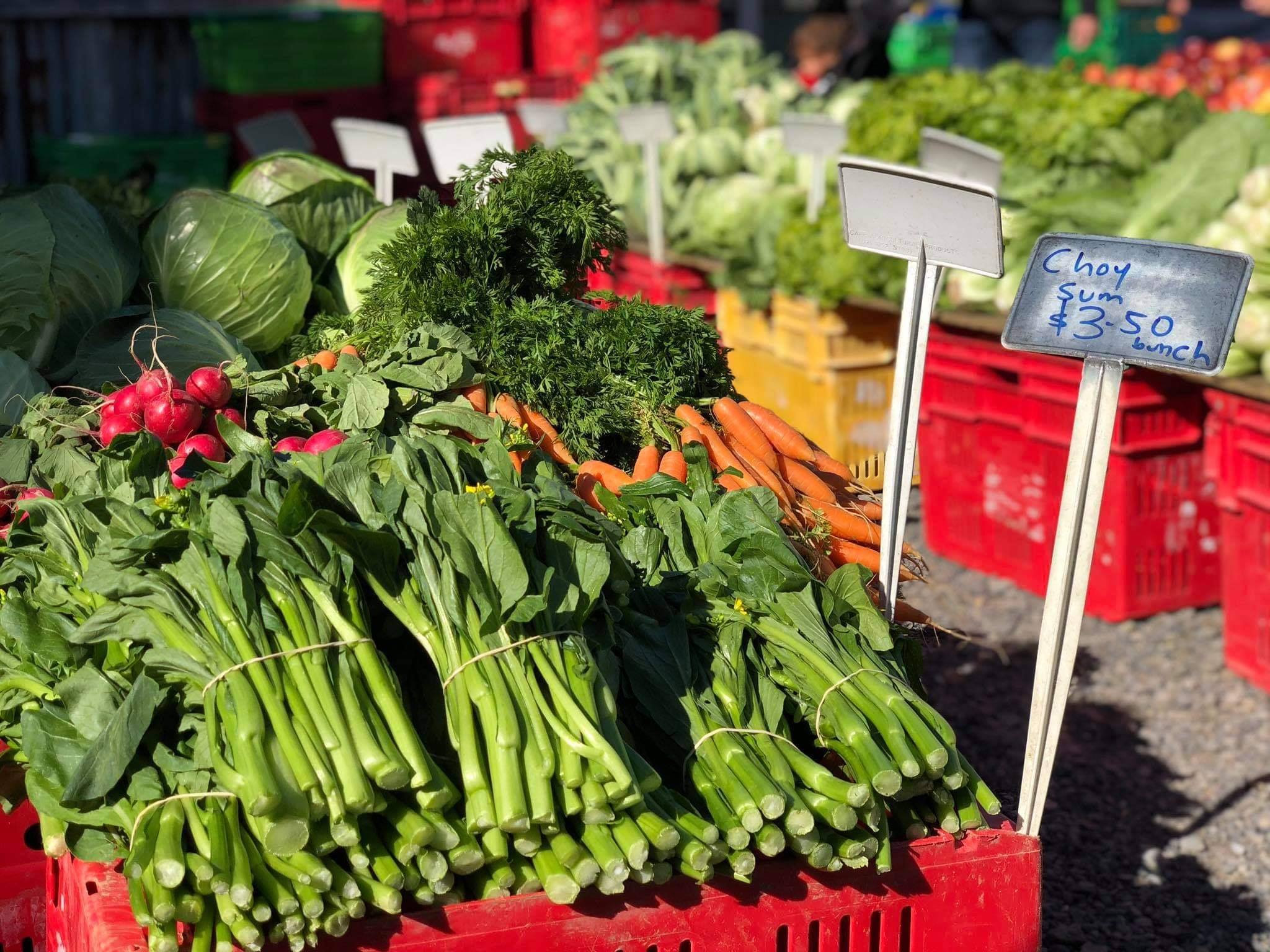 Local produce at Featherston Farmers Market 