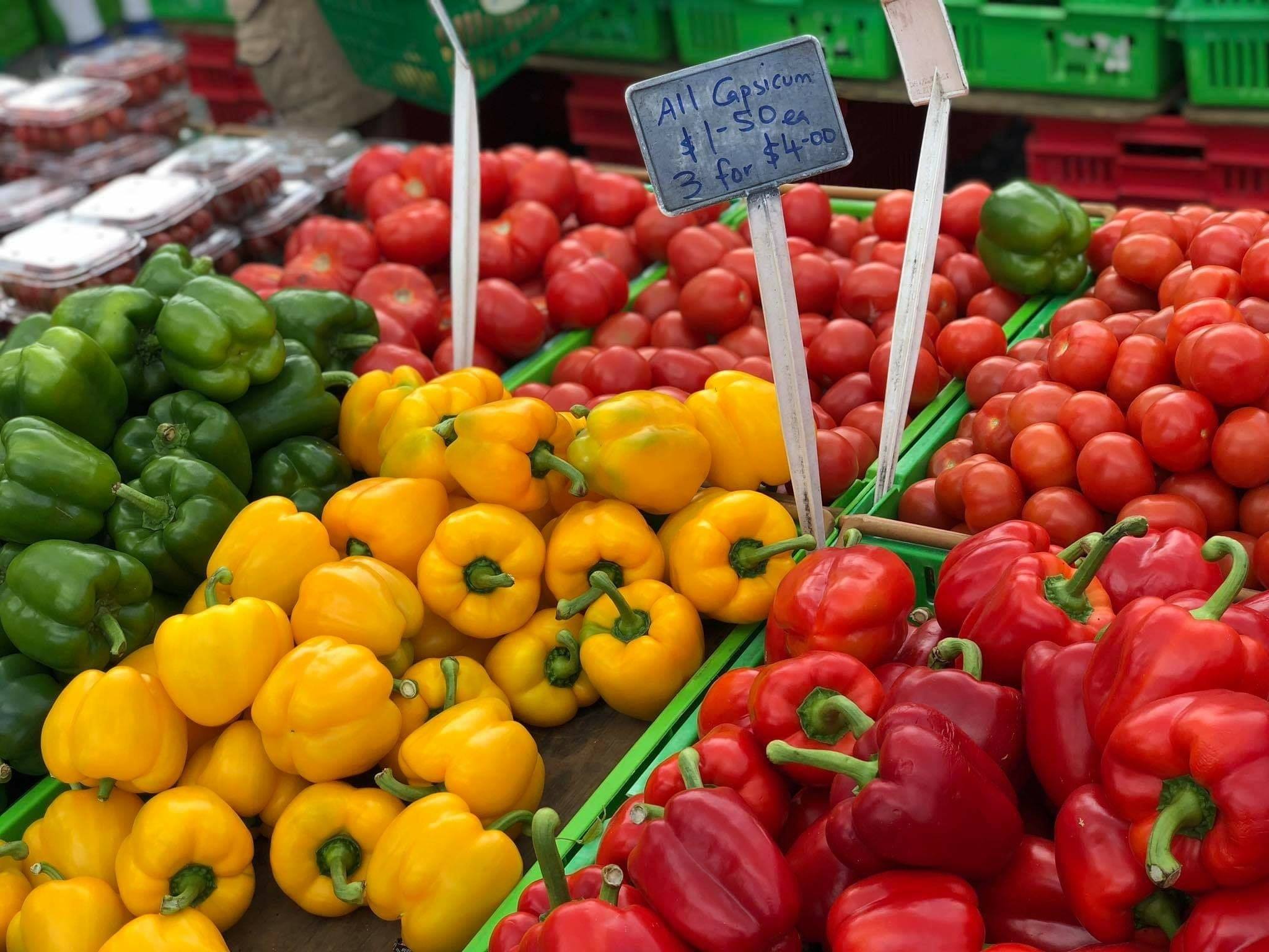 Local produce at Featherston Farmers Market 