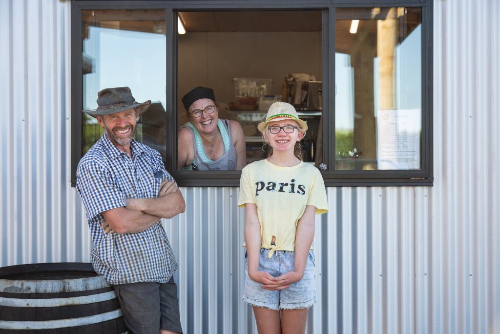 Brian, Nicky and Orlaith Geary at the cellar door