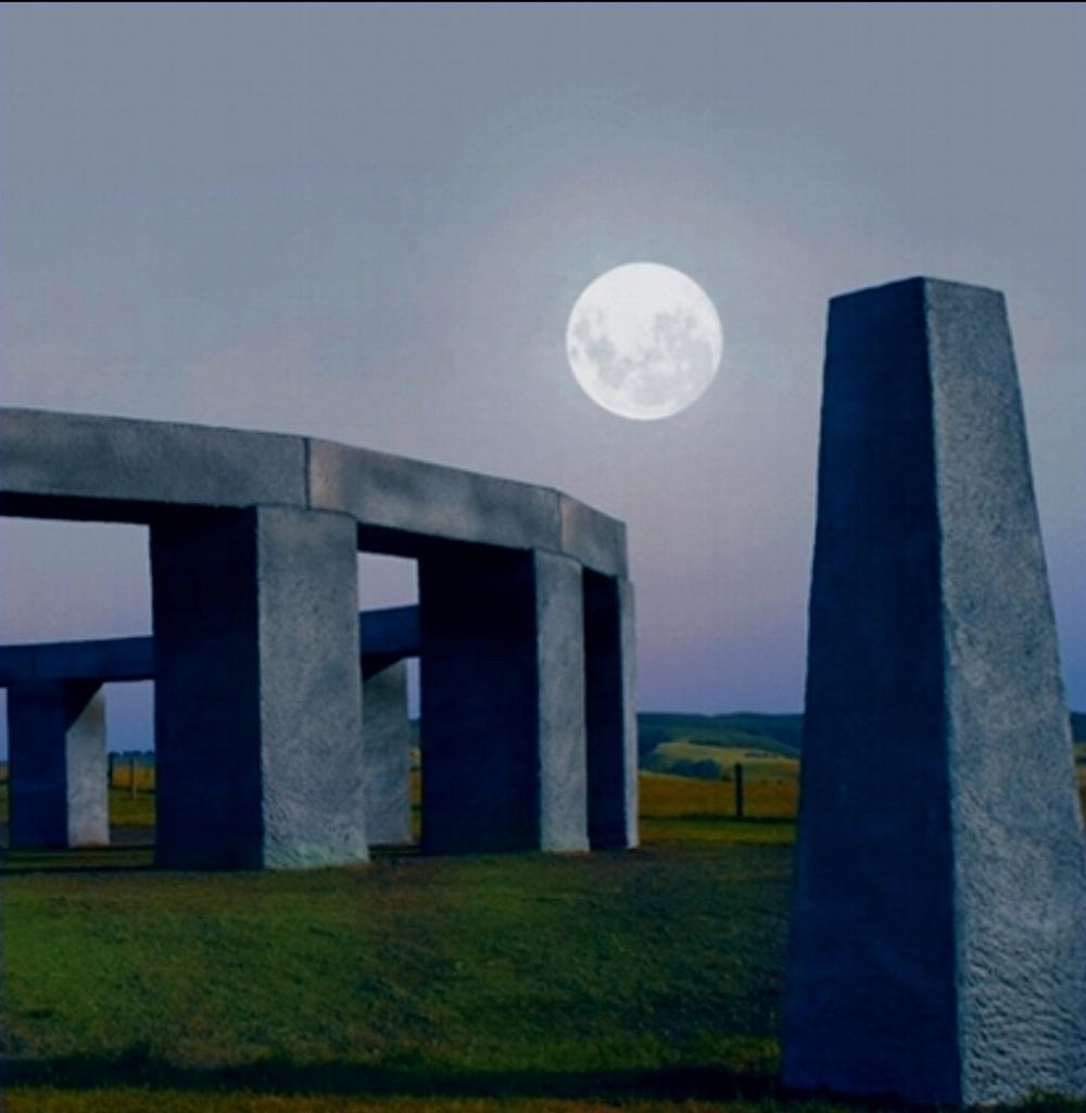 Full moon over the henge