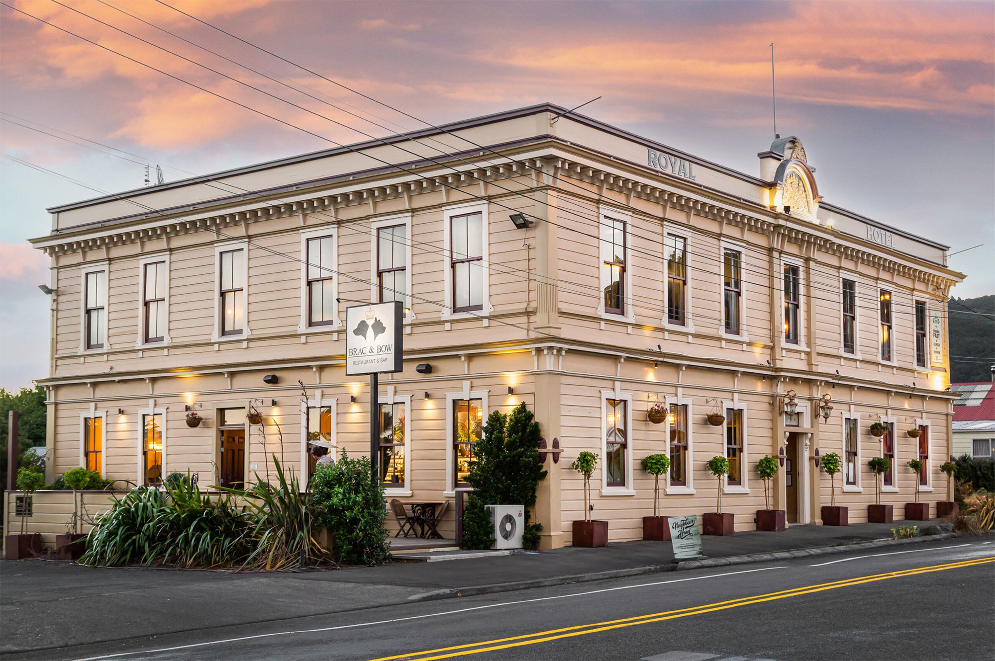 Outside of historic hotel