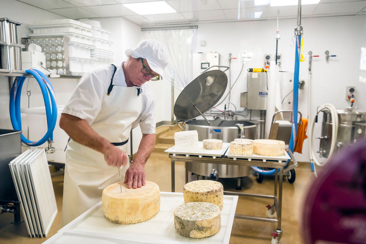 The cheesemaker in action