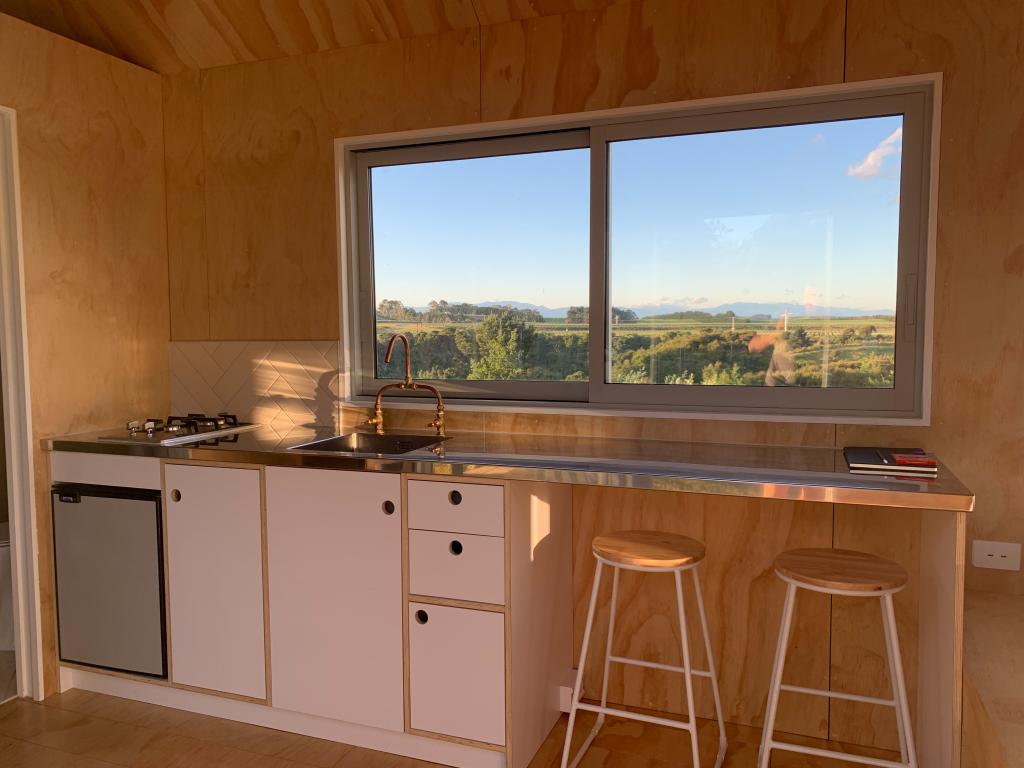 Kitchen with a view across the valley.