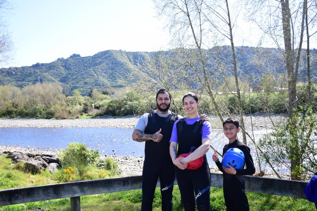 Beautiful family with a beautiful background