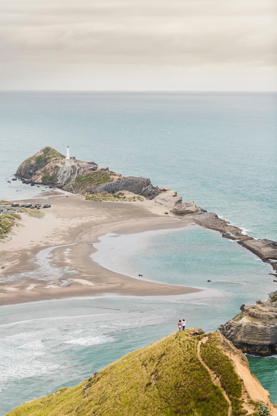 View from Castle Rock to the Castlepoint lighthouse 