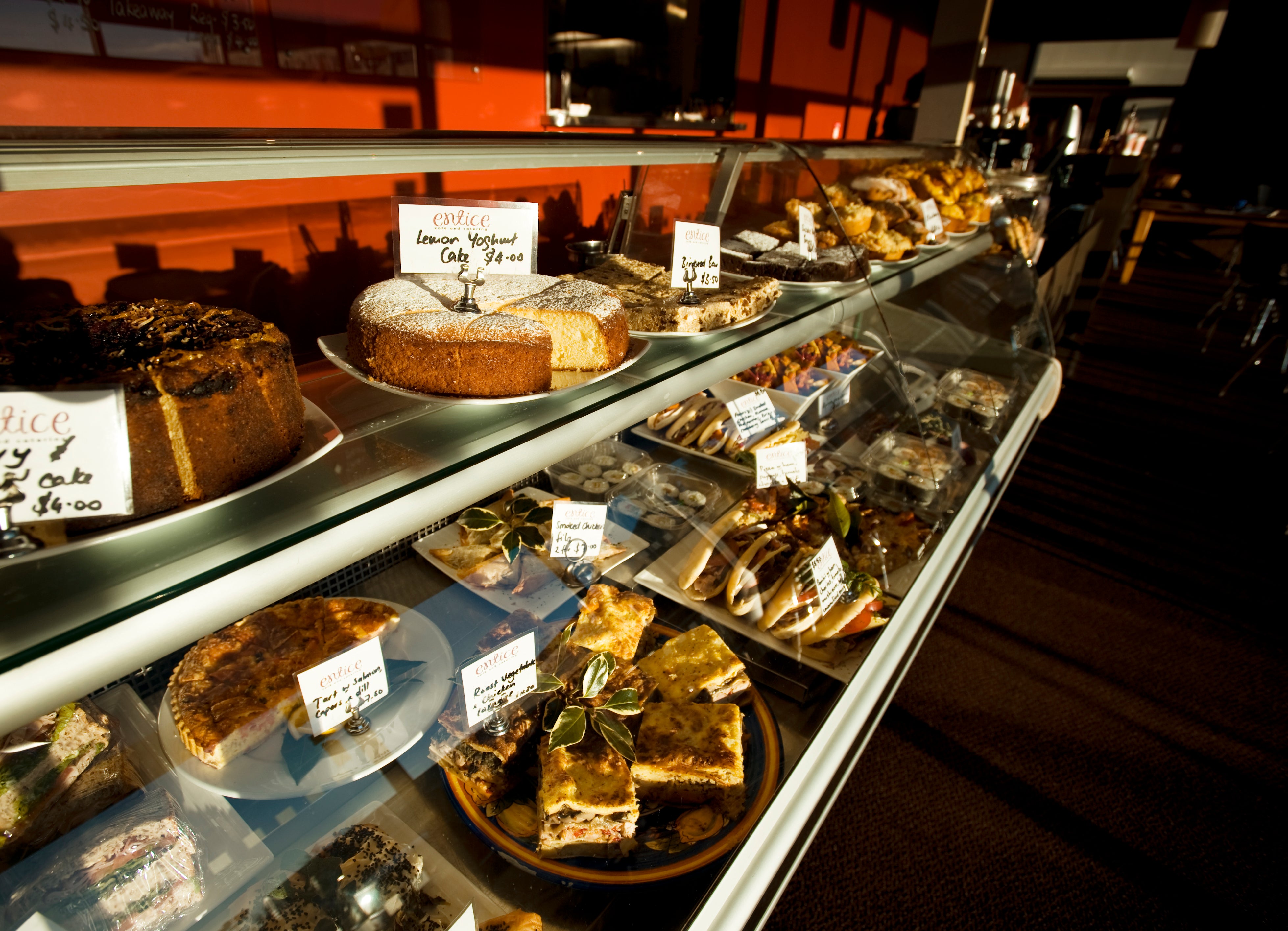 Selection of food in the cabinet 