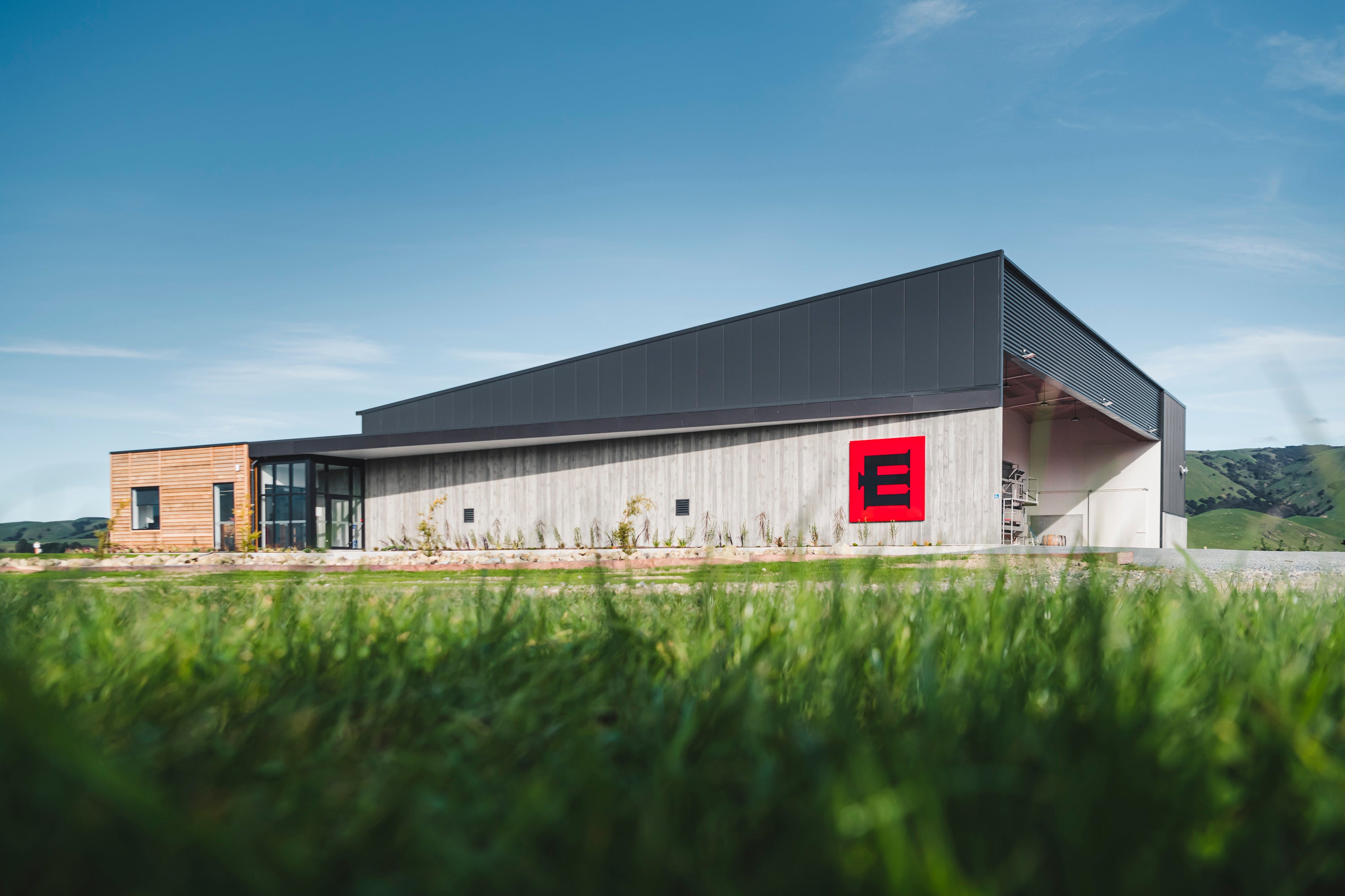 Outside view of the winery 