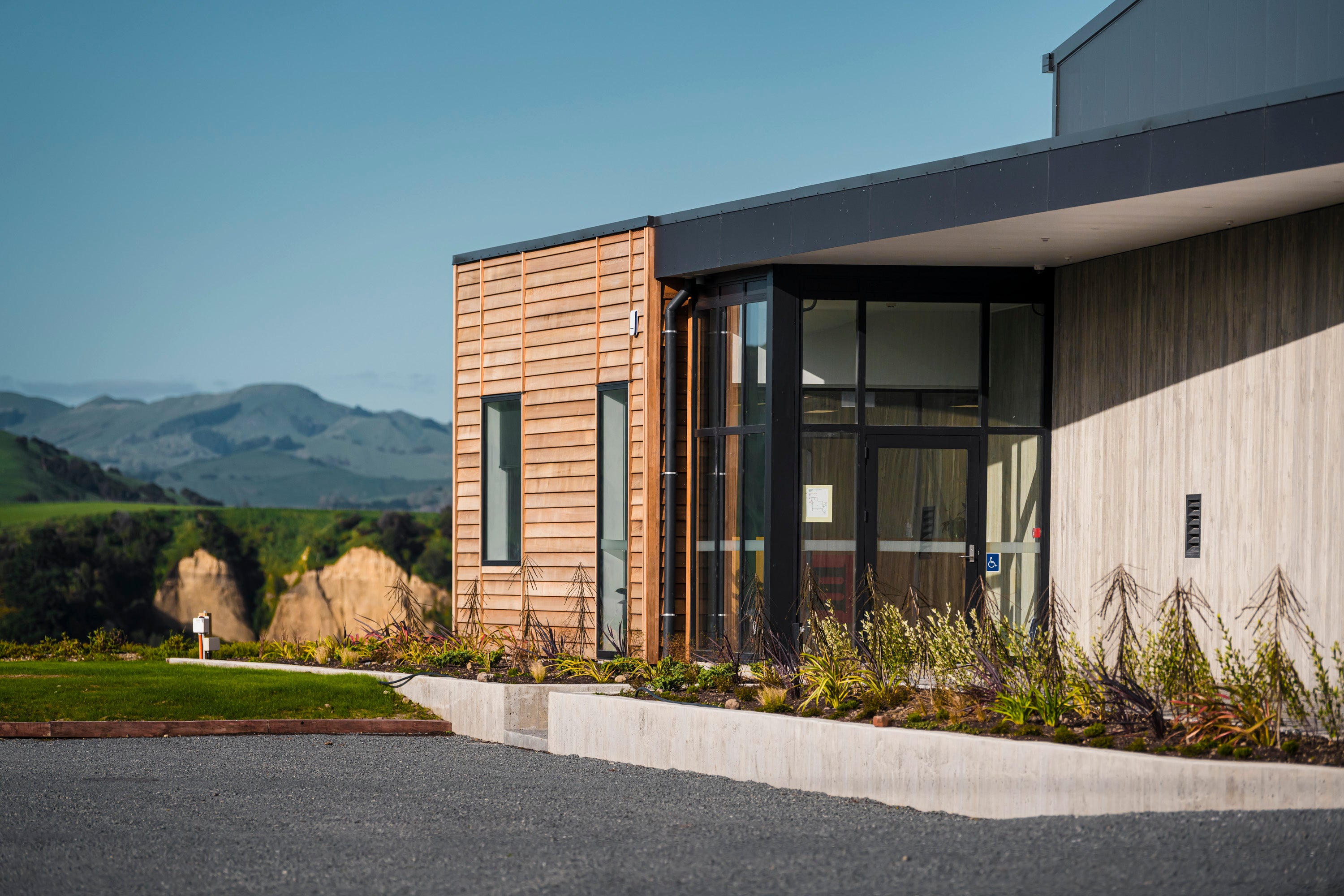 Outside view of the winery 