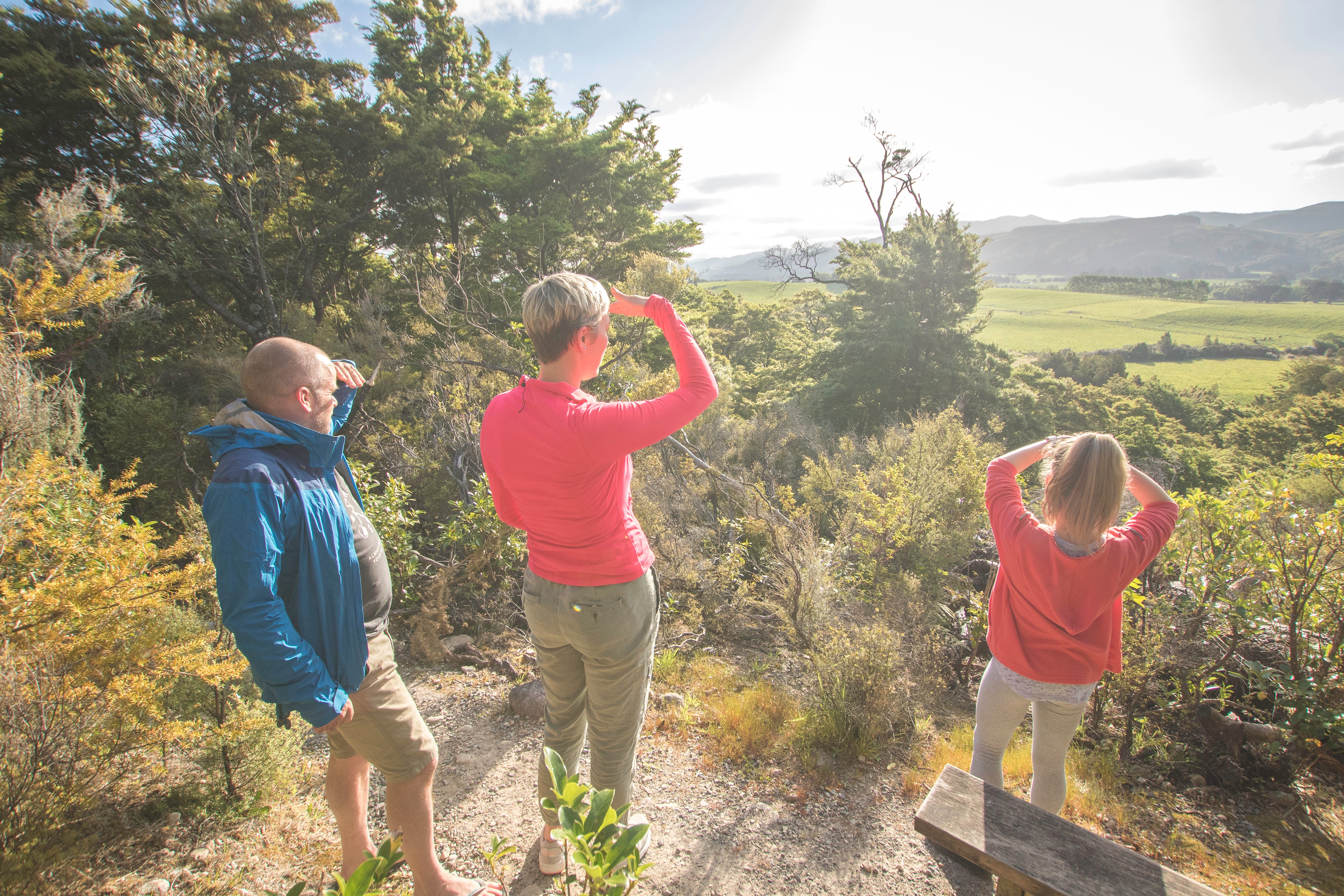 Family looking at view 