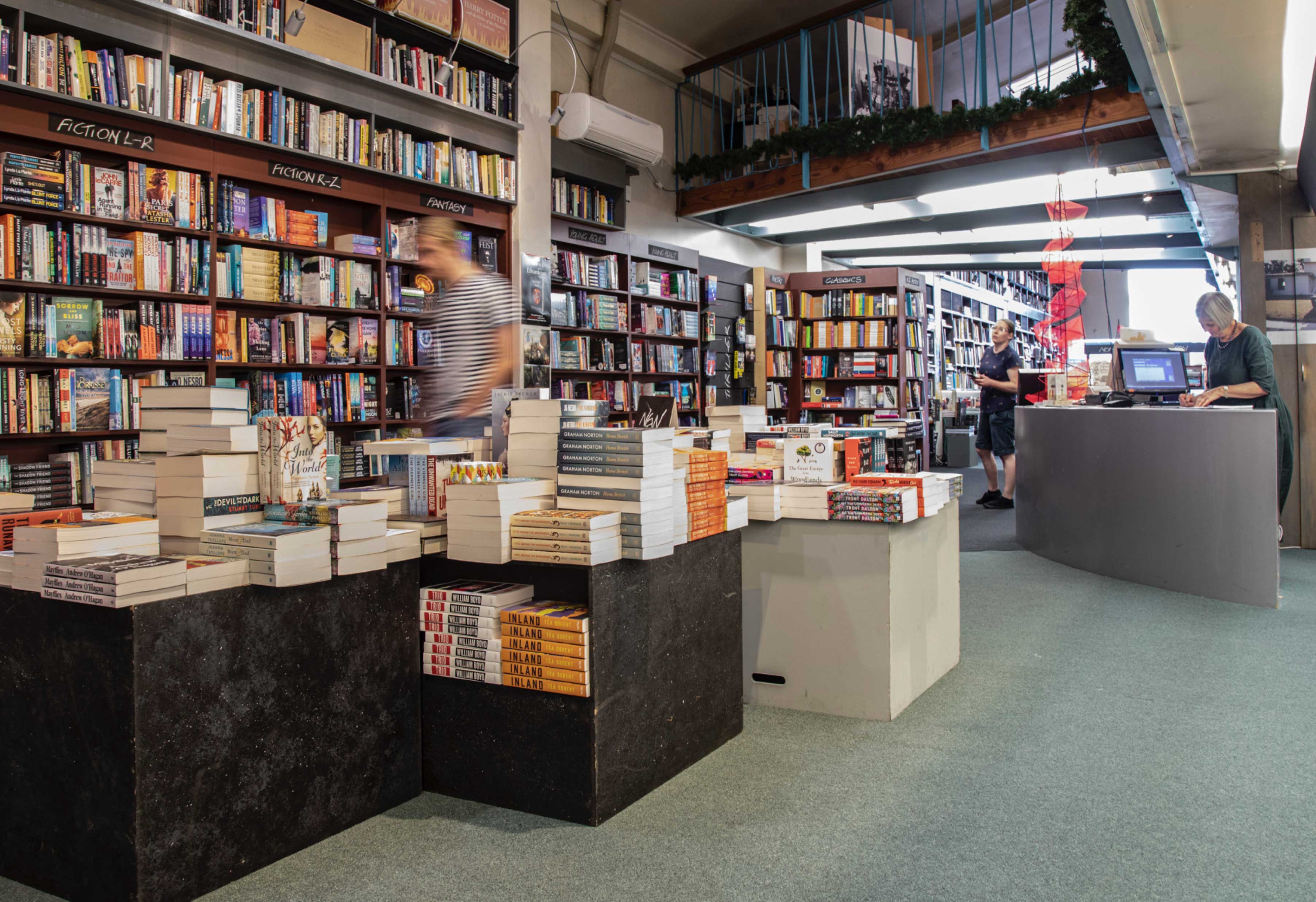 People inside bookshop