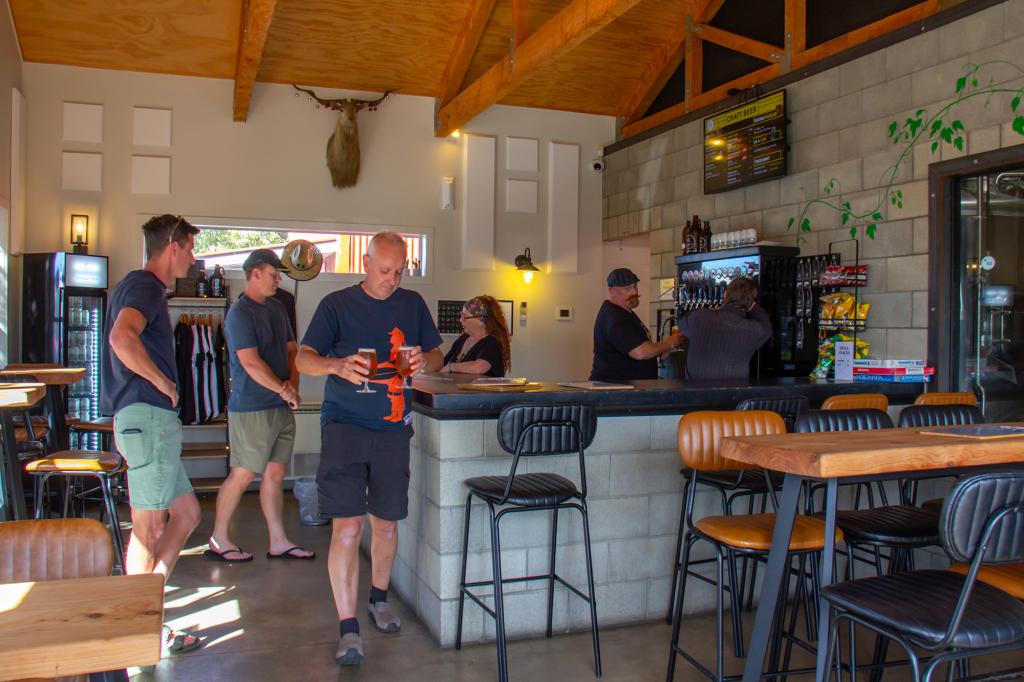 Cosy indoor taproom.