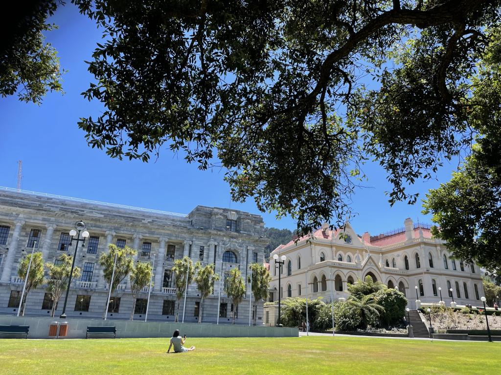 Parliament House and the Parliamentary Library Building.