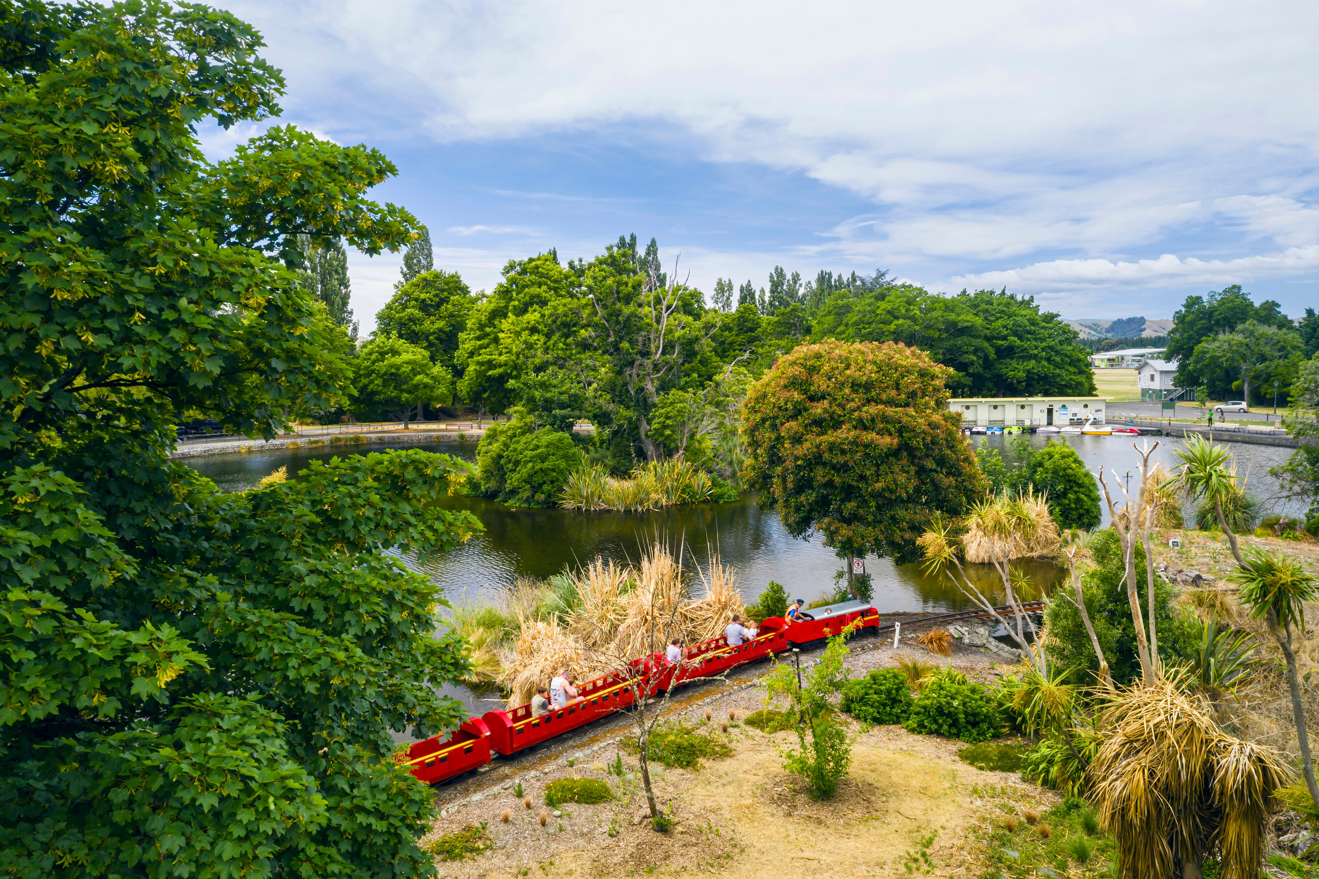 Drone image of Queen Elizabeth Park Mini Train 