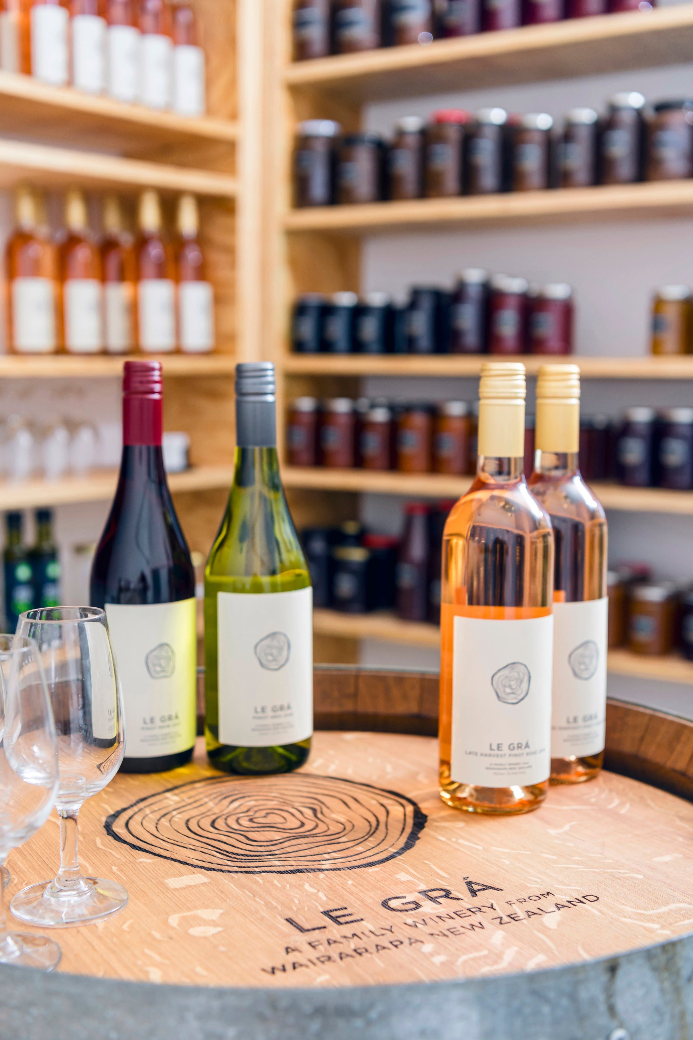 Close-up of bottles of wine 