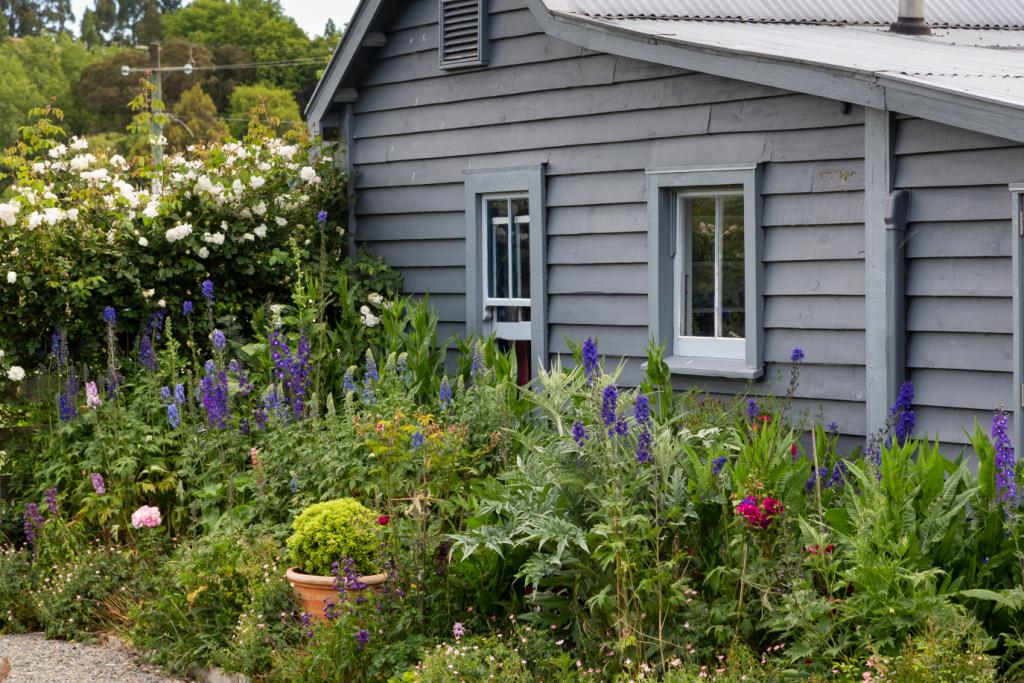 The Herbaceous Border wrapping the cottage at Longbush Cottage.