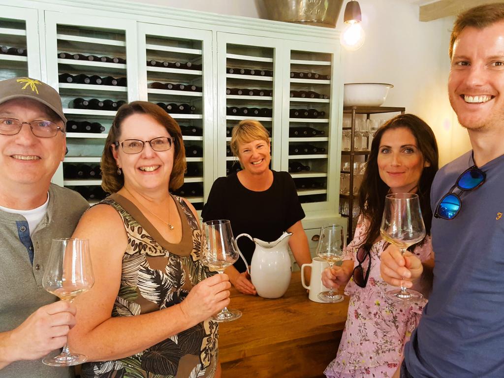 Wine tasting at vineyard