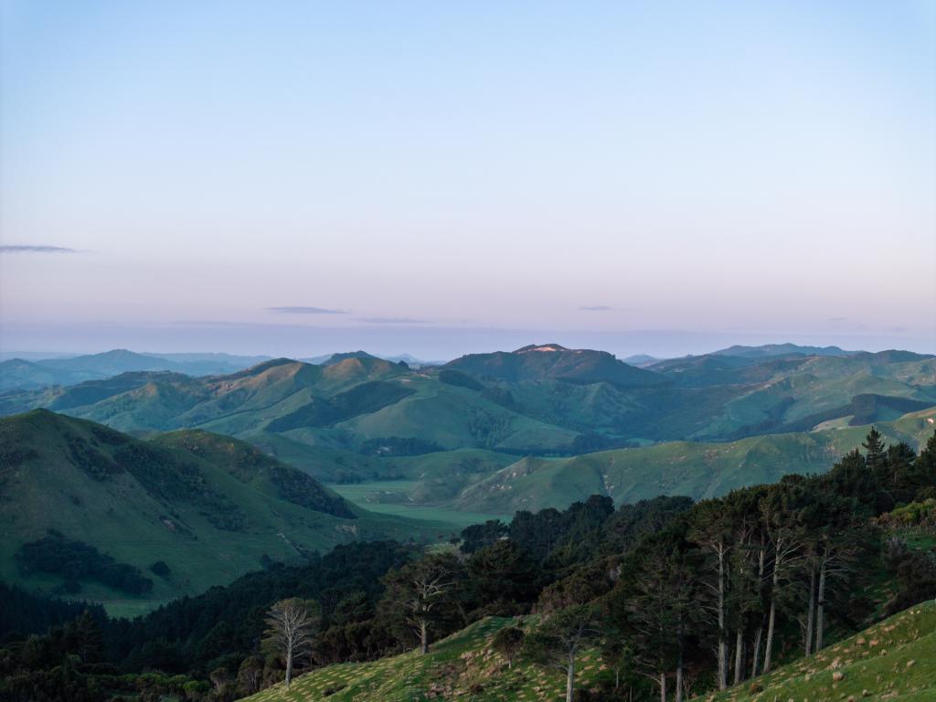 Pōhatu Farm views at dusk