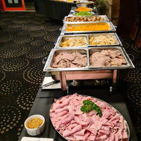 Buffet food set up for a function 