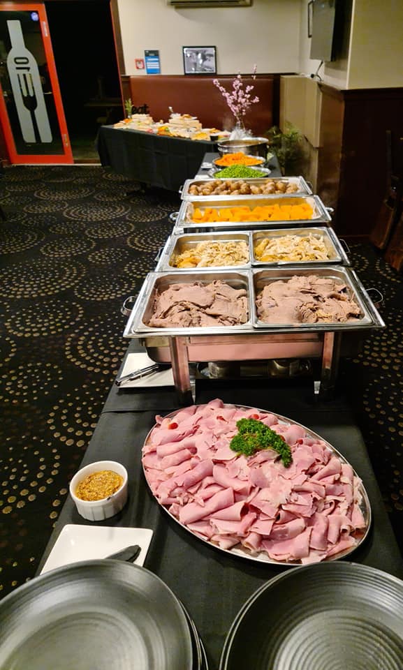 Buffet food set up for a function 