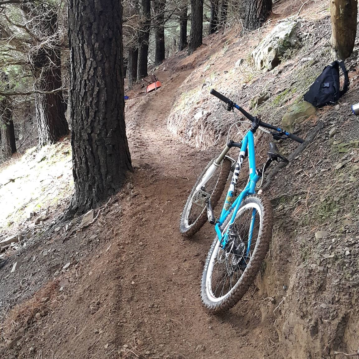 Mountain bike on a track 