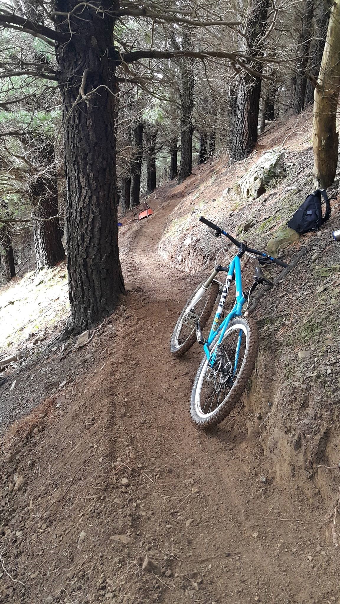 Mountain bike on a track 