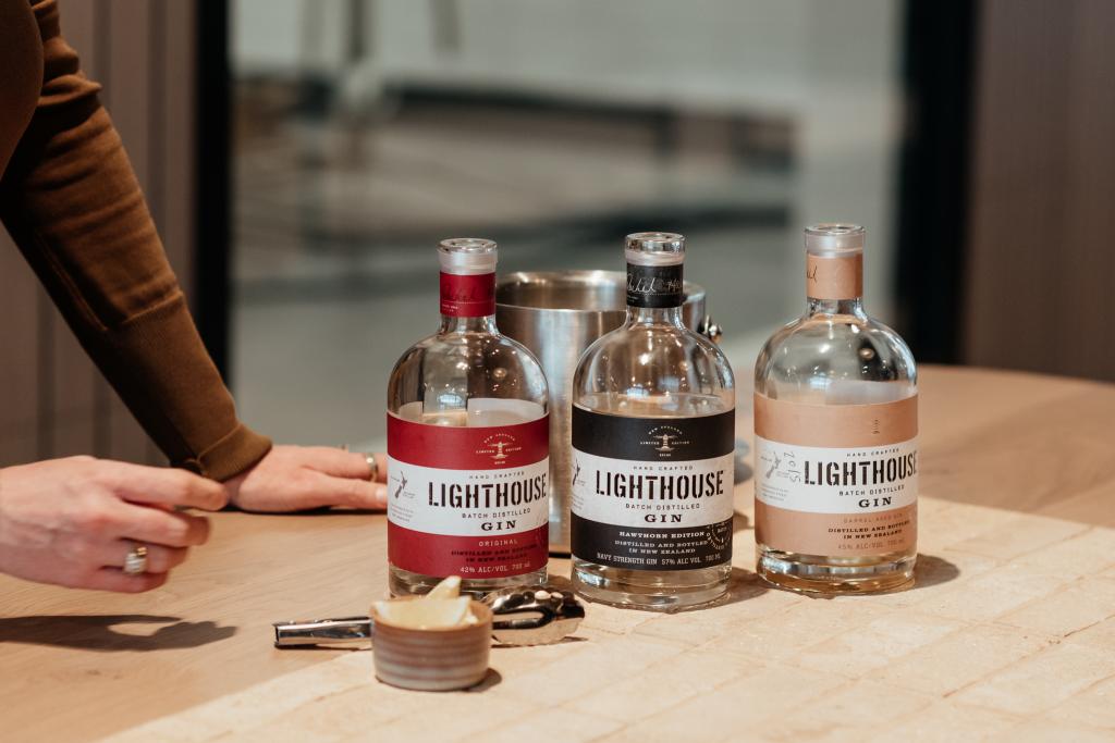 Lighthouse Gin Original, Hawthorn Navy Strength and Barrel Aged