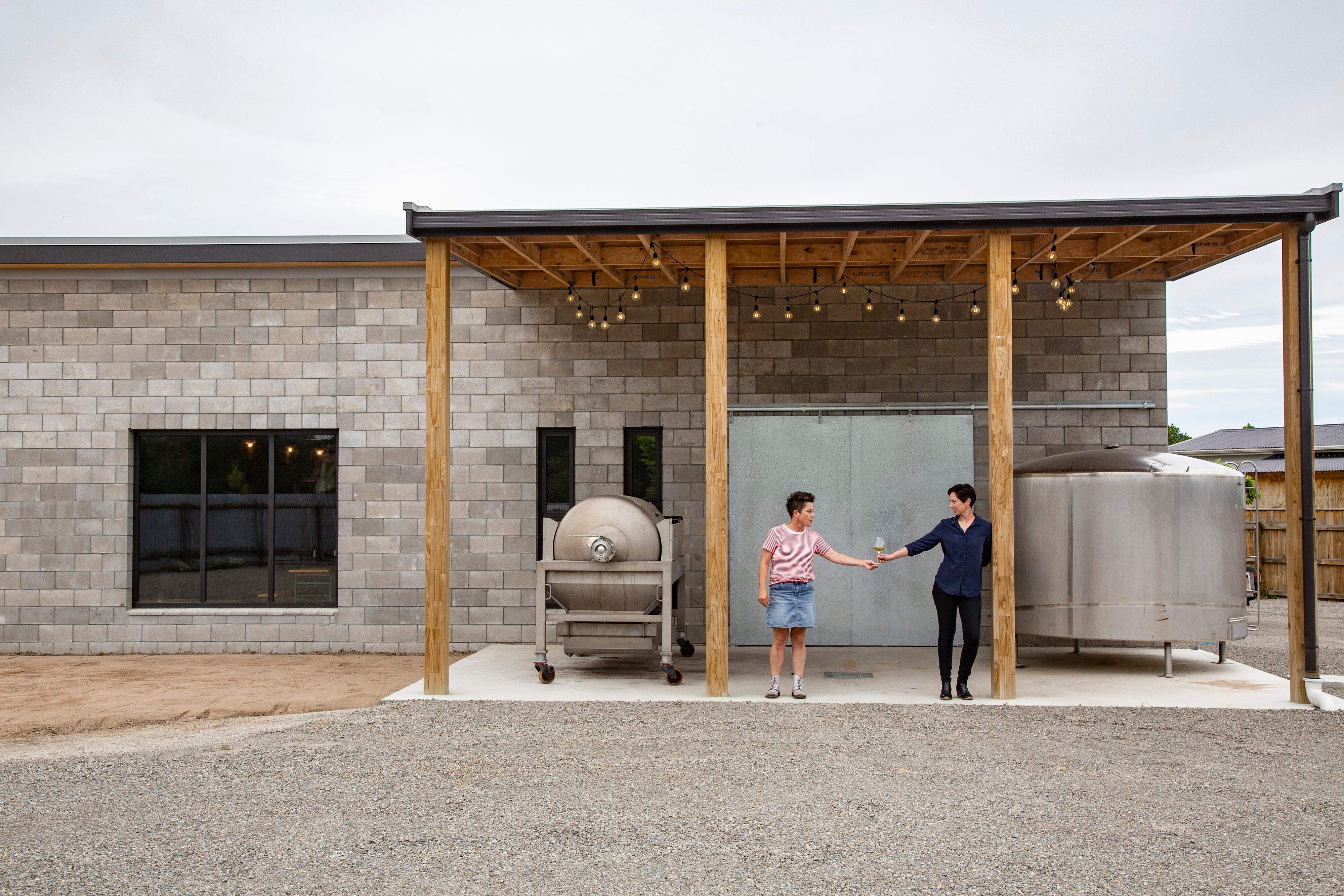 Ladies outside winery 