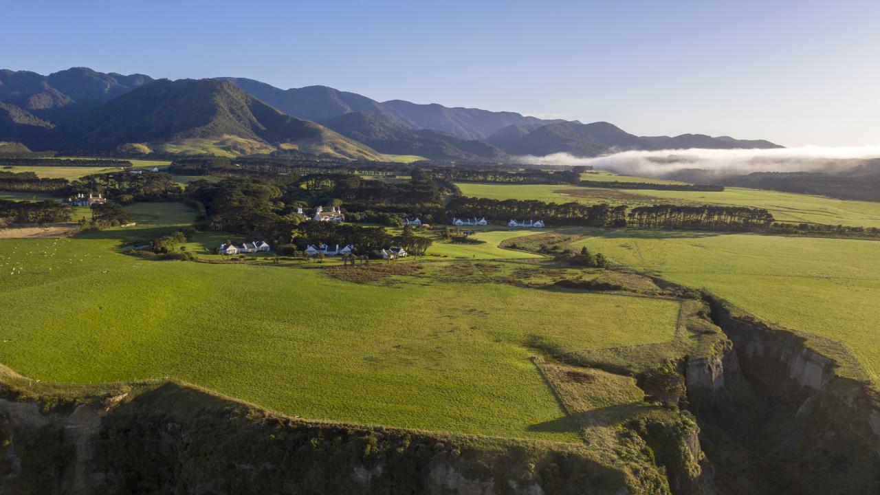 Wharekauhau Country Estate - aerial view 