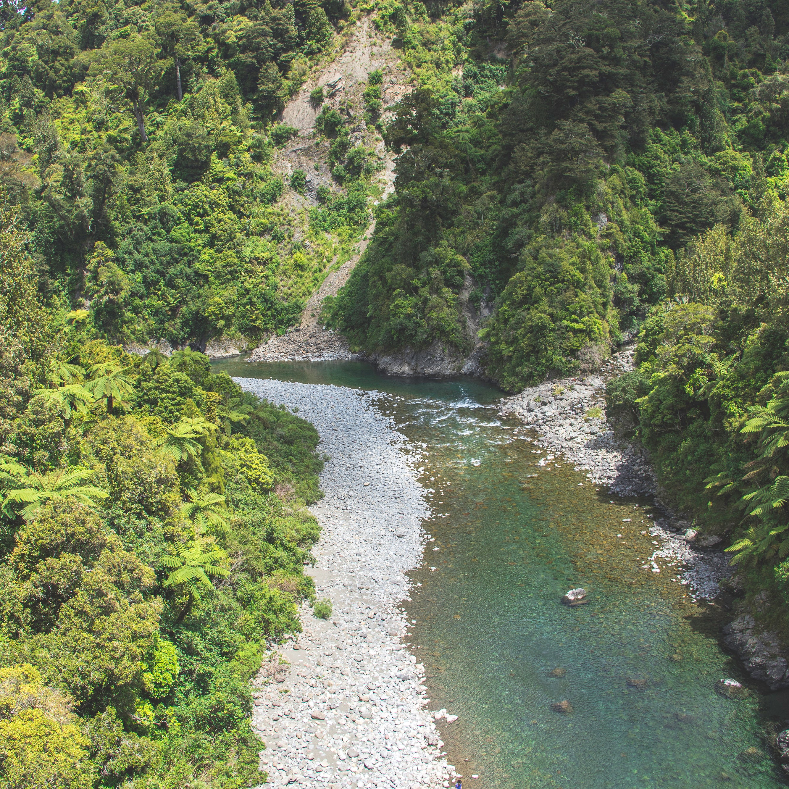 View of the river from the bridge 