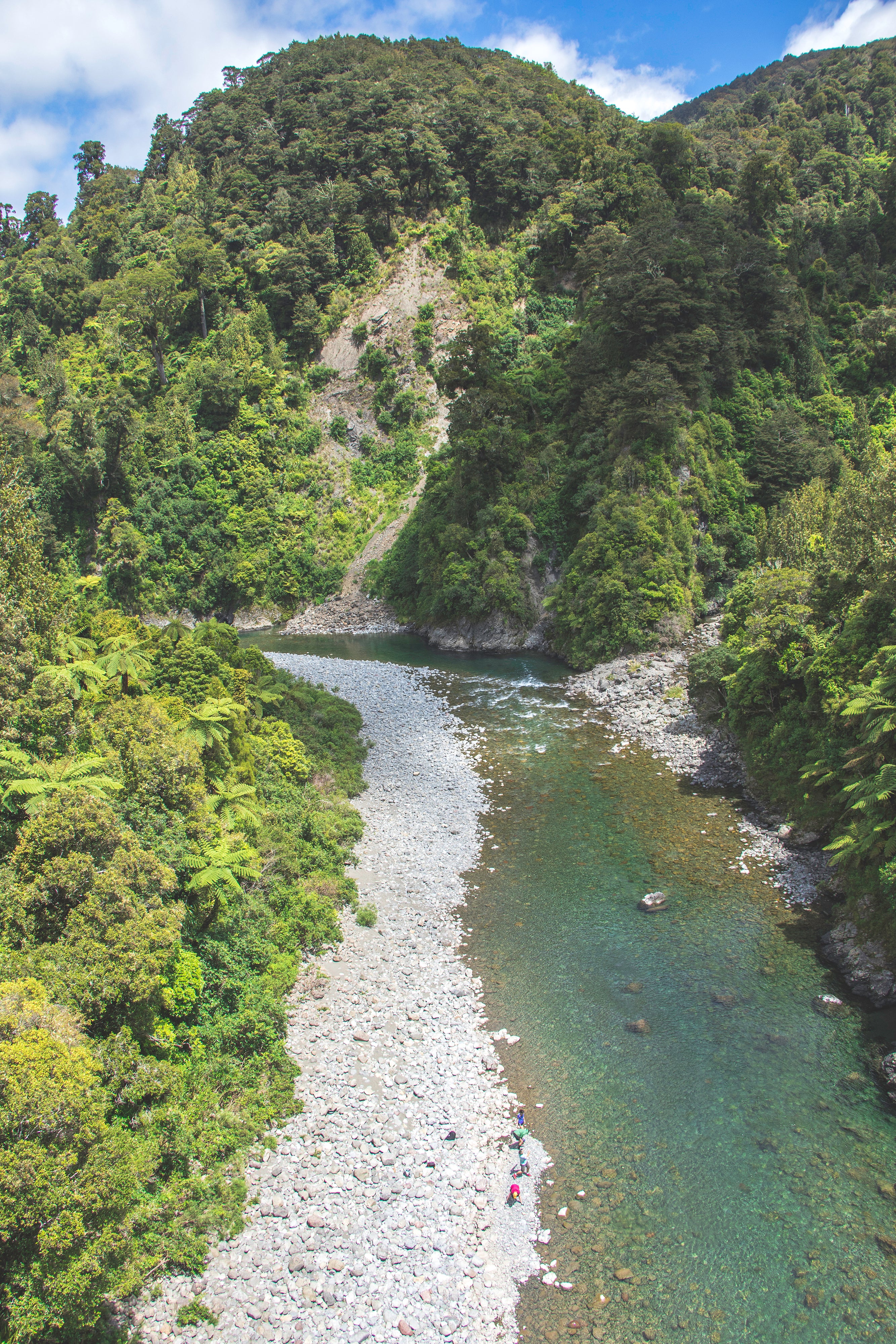 View of the river from the bridge 