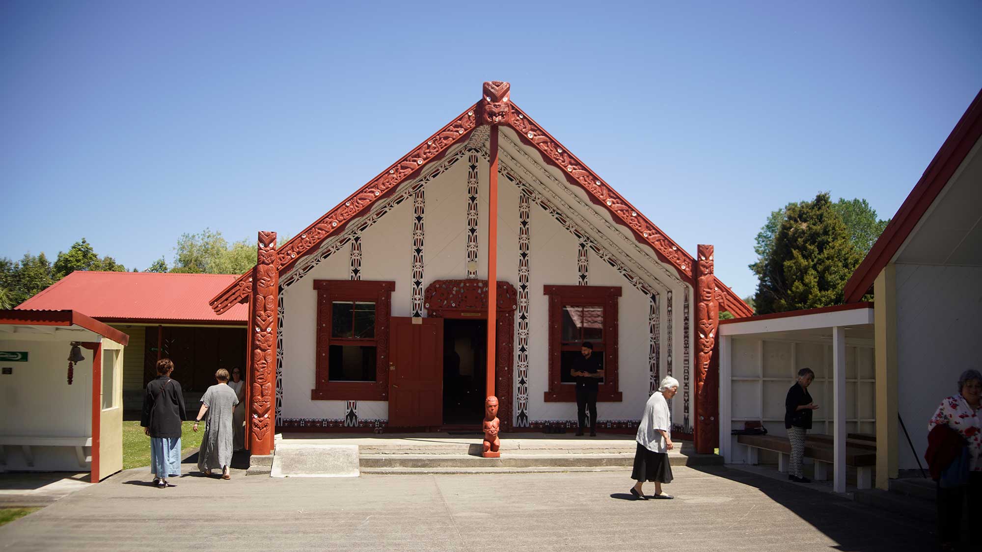 People outside marae