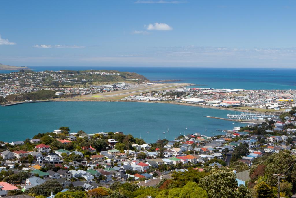 View from Matairangi Mt Victoria towards Wellington Airport