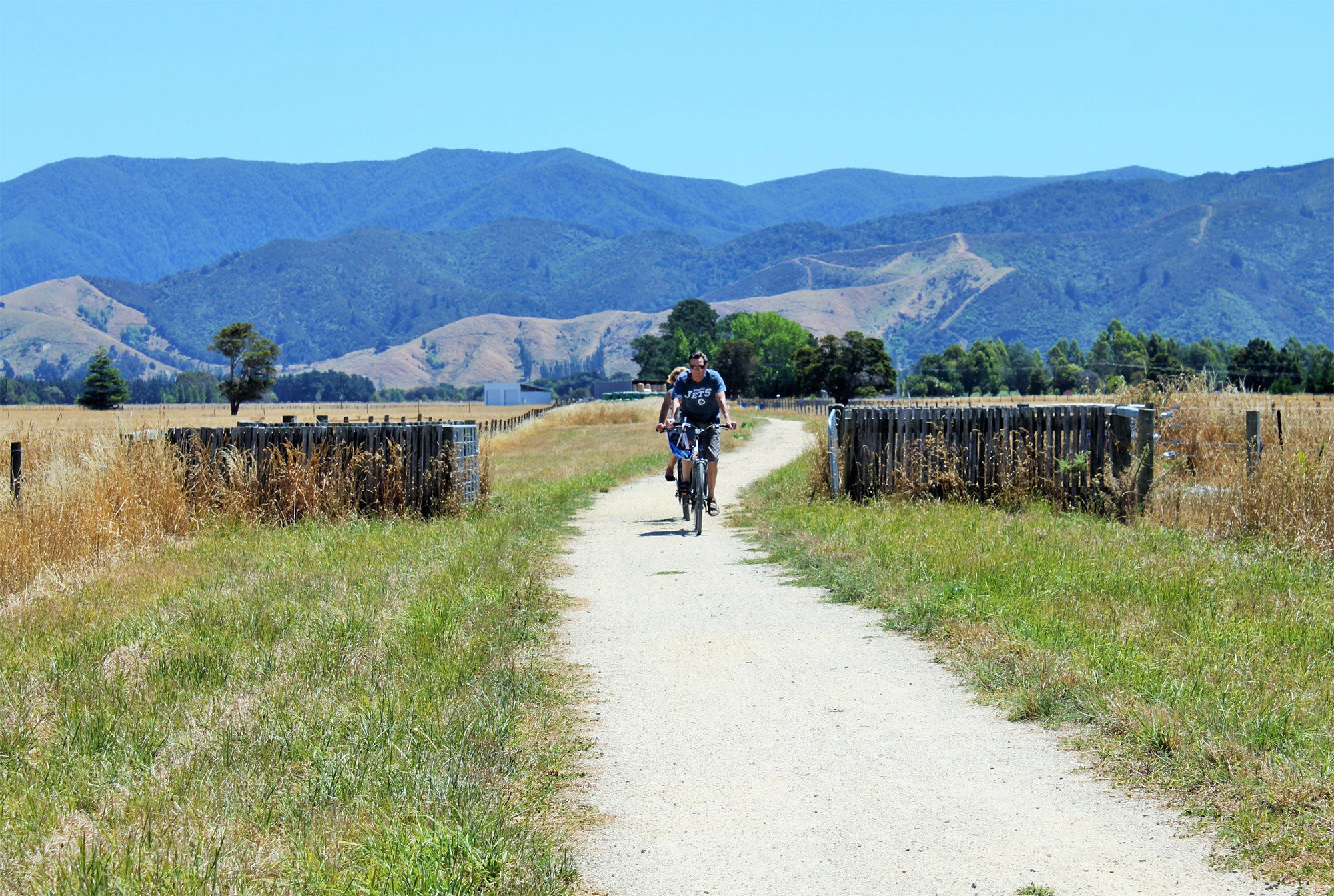 People biking on the track 