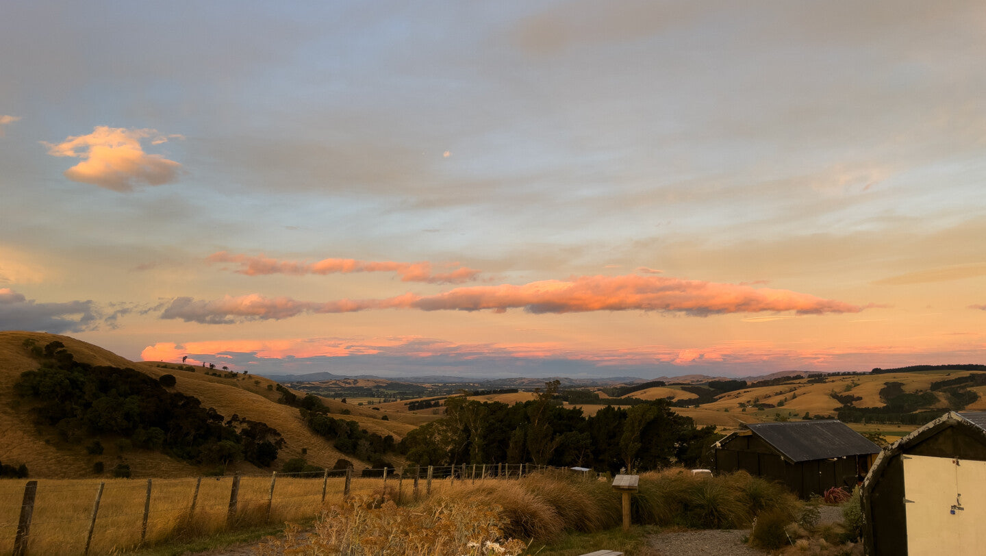 We are stargazing from a stunning place on top of a hill on Ponatahi Road, 10 minutes from Martinborough. In this photo, you can see the Ponatahi Valley.