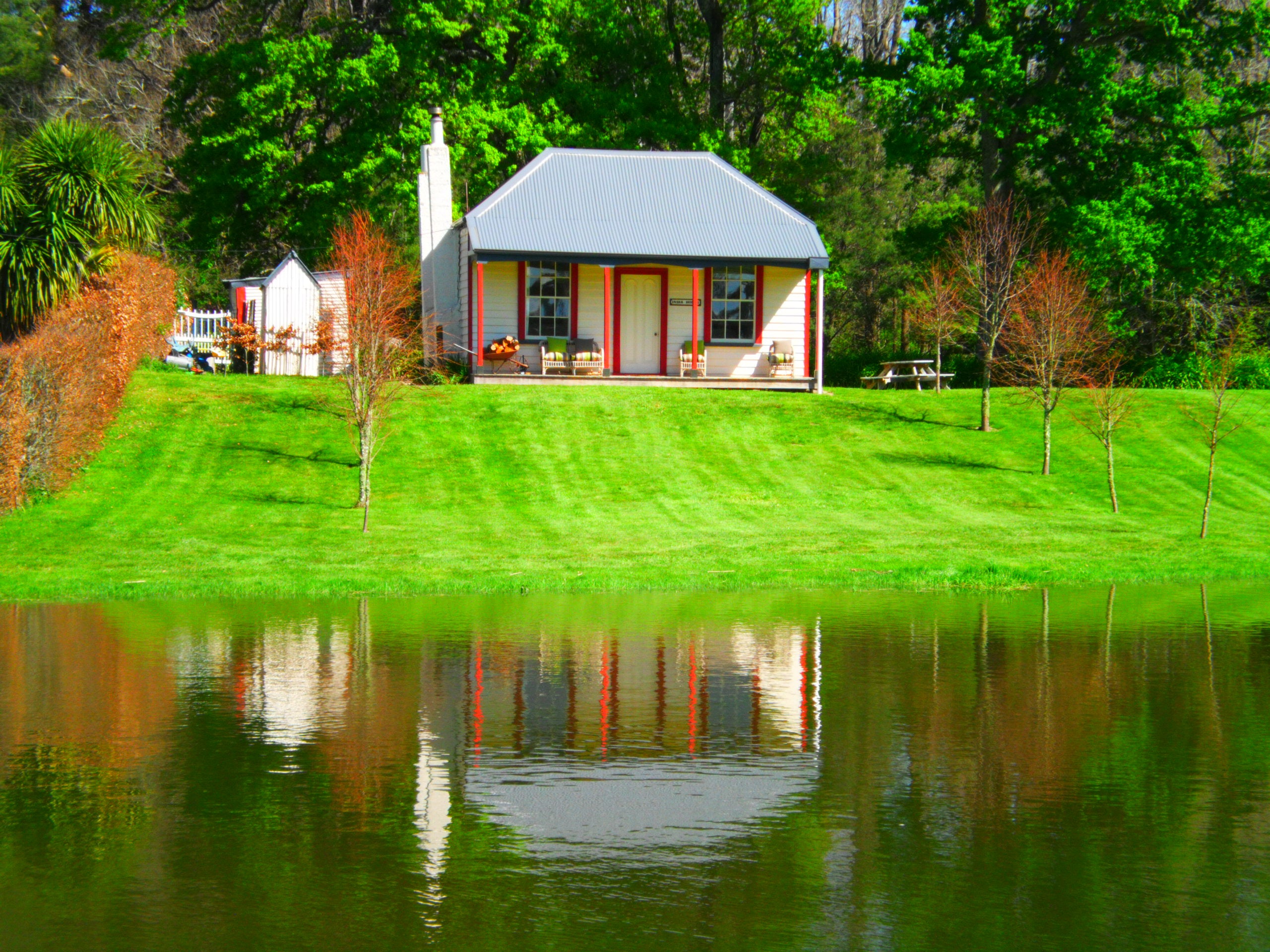 India House from lake