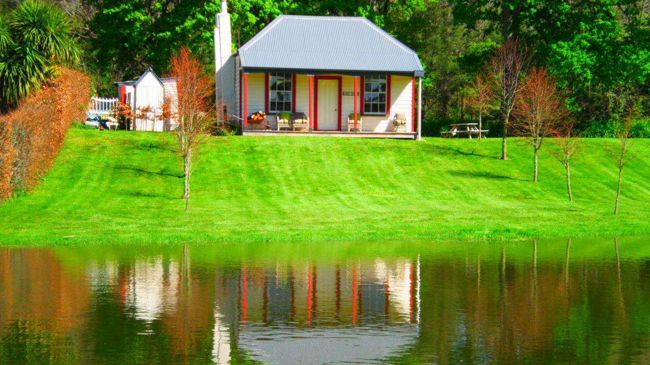 India House from lake