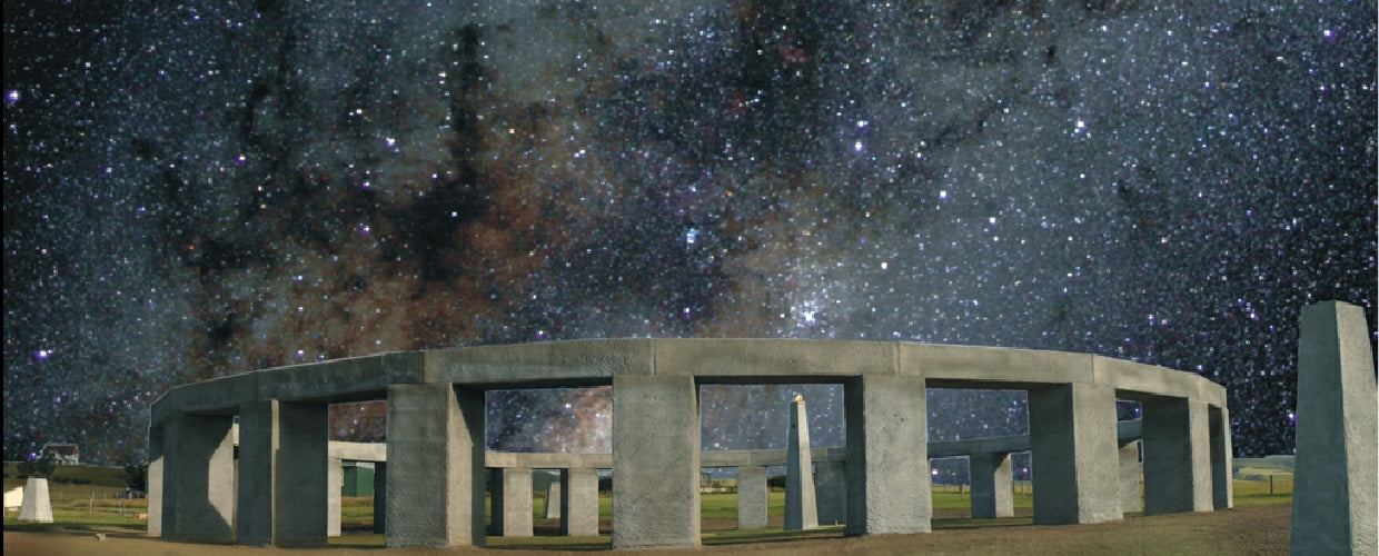 The Milky Way setting over Stonehenge Aotearoa