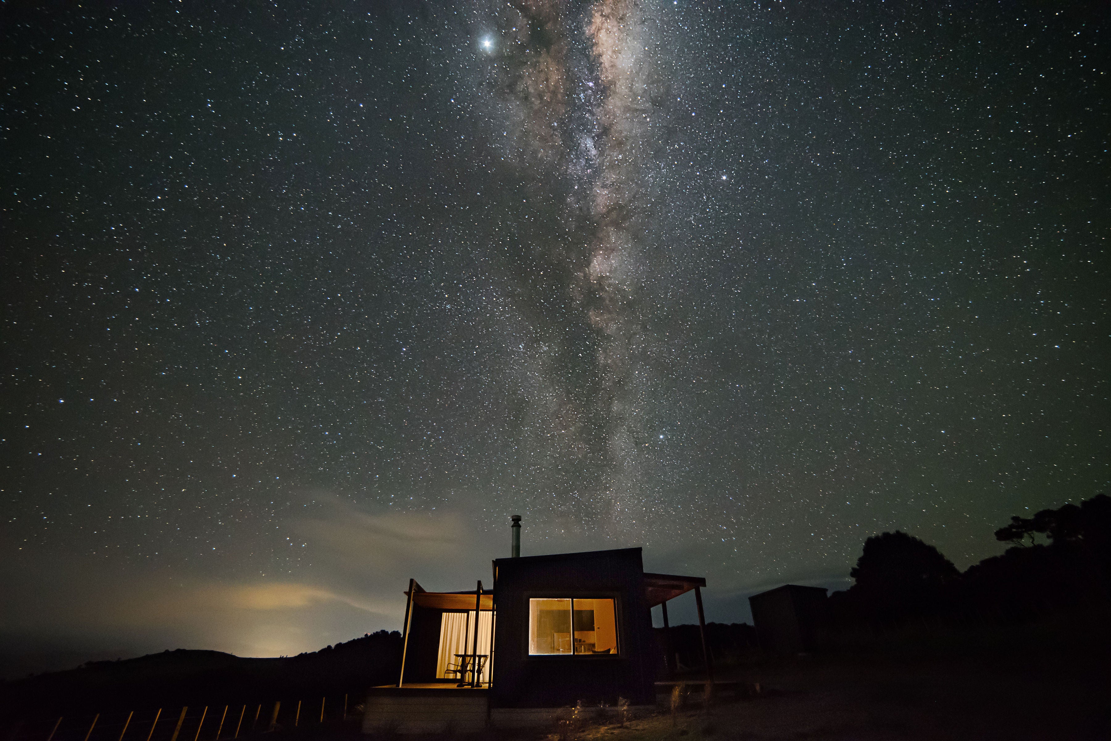 Milky way overhead.