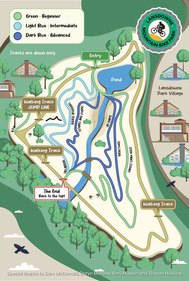 Lansdowne Mountain Bike Park Map